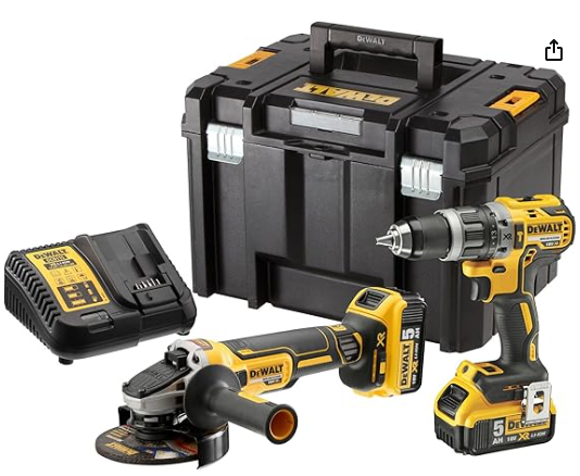 KIT DEWALT TALADRO DEWALT + AMOLADORA DE ALTA POTENCIA + Mascara DE PROTECCION